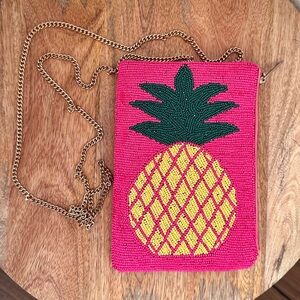 Jane Marie Beaded Pineapple Crossbody Bag NWOT